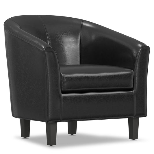 Espresso Vegan Leather | Austin Vegan Leather Tub Chair