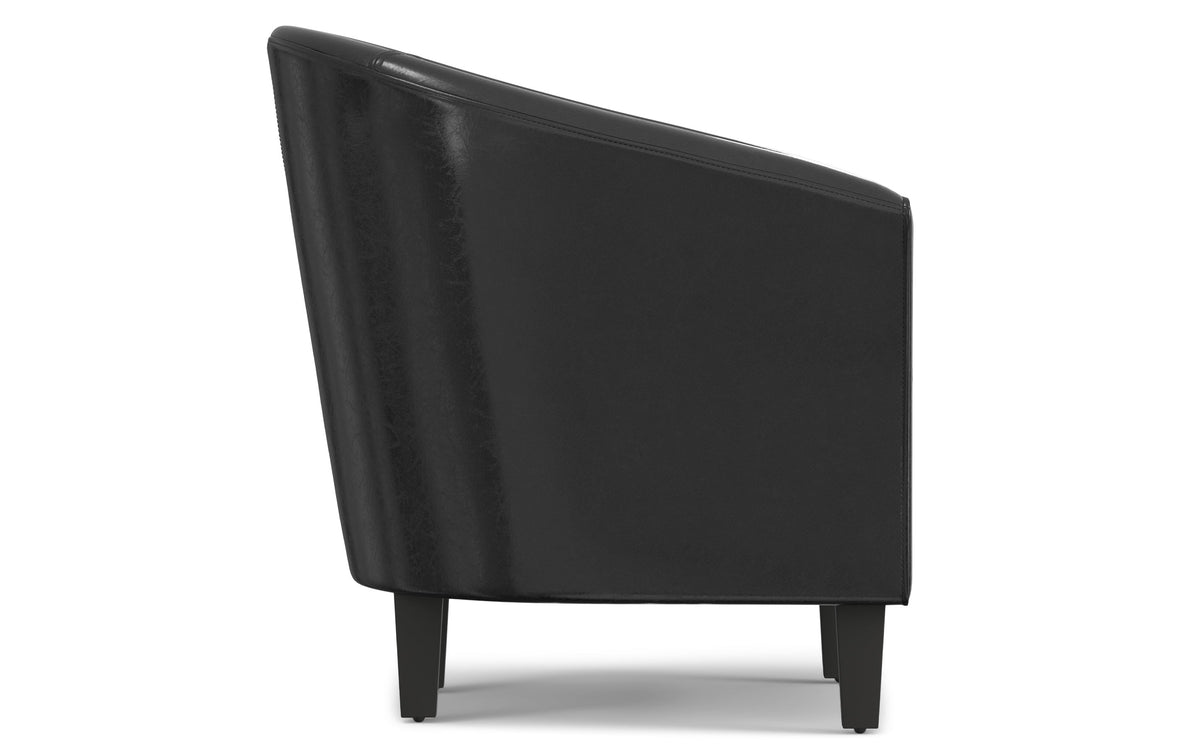 Espresso Vegan Leather | Austin Vegan Leather Tub Chair