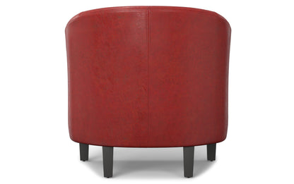 Red Vegan Leather | Austin Vegan Leather Tub Chair