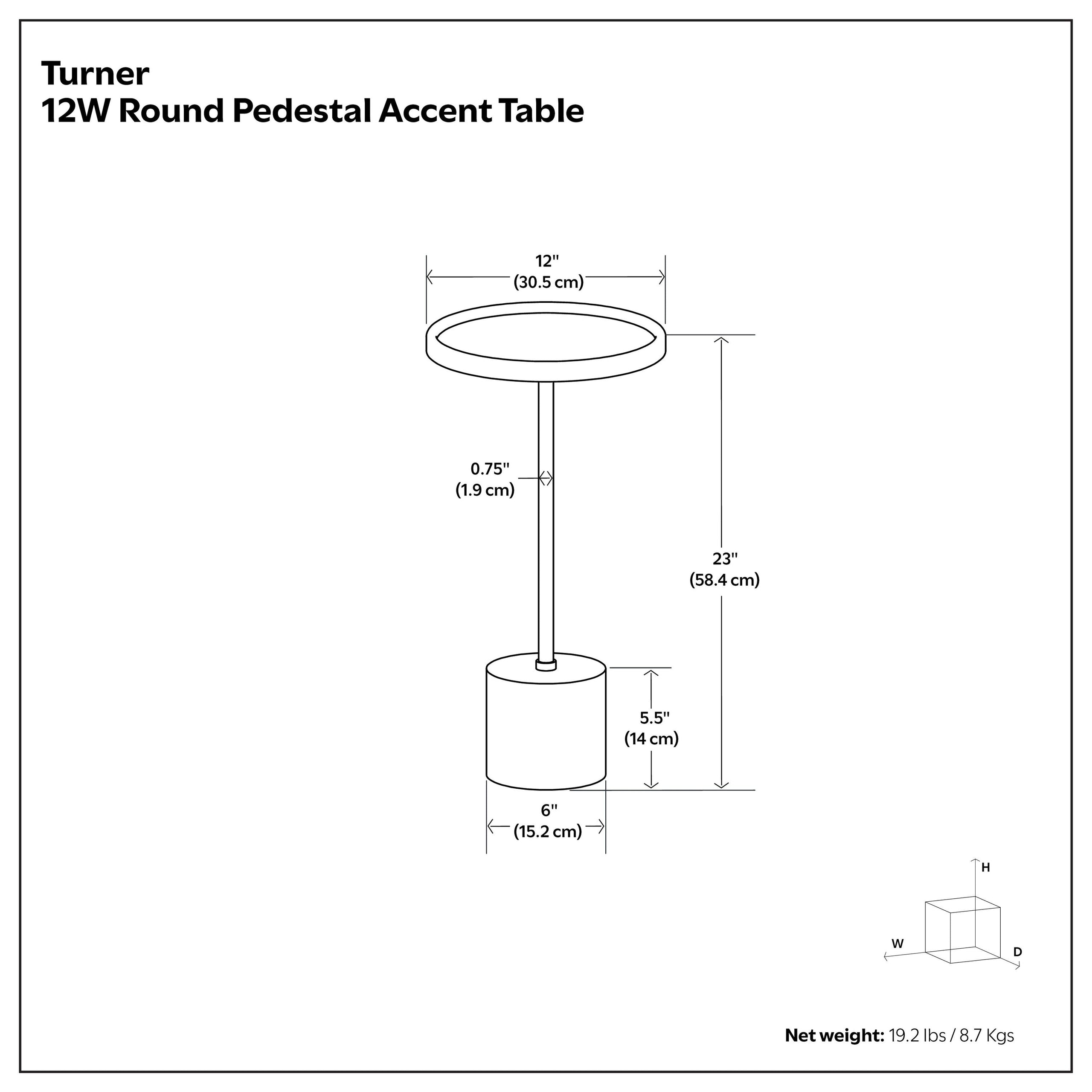Black Gold | Turner  Side Table