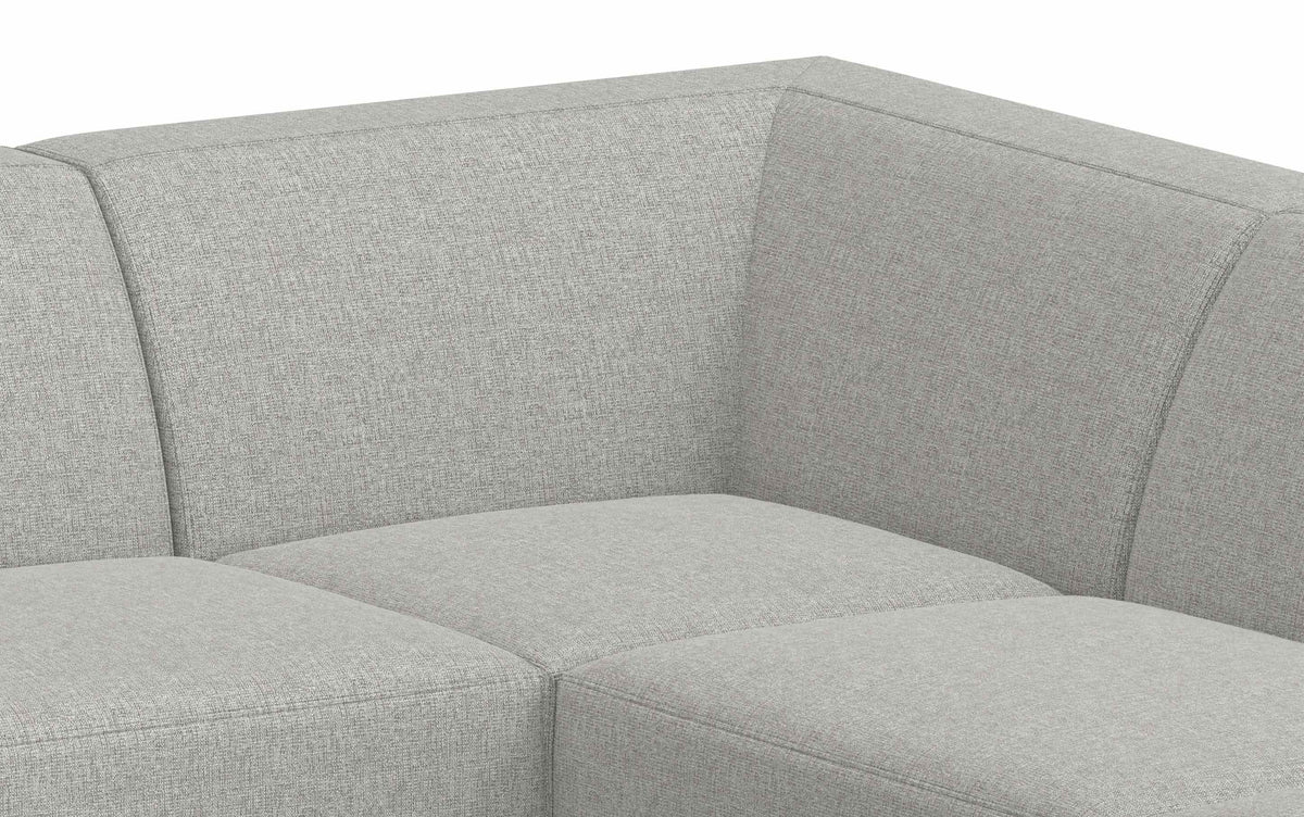 Pale Grey Performance Fabric | Rex U-Shaped Sectional in Performance Fabric