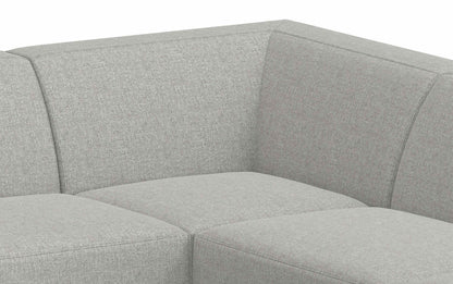 Pale Grey Performance Fabric | Rex U-Shaped Sectional in Performance Fabric