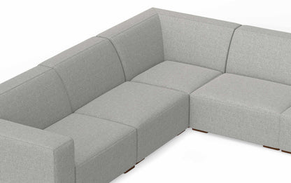 Pale Grey Performance Fabric | Rex U-Shaped Sectional in Performance Fabric
