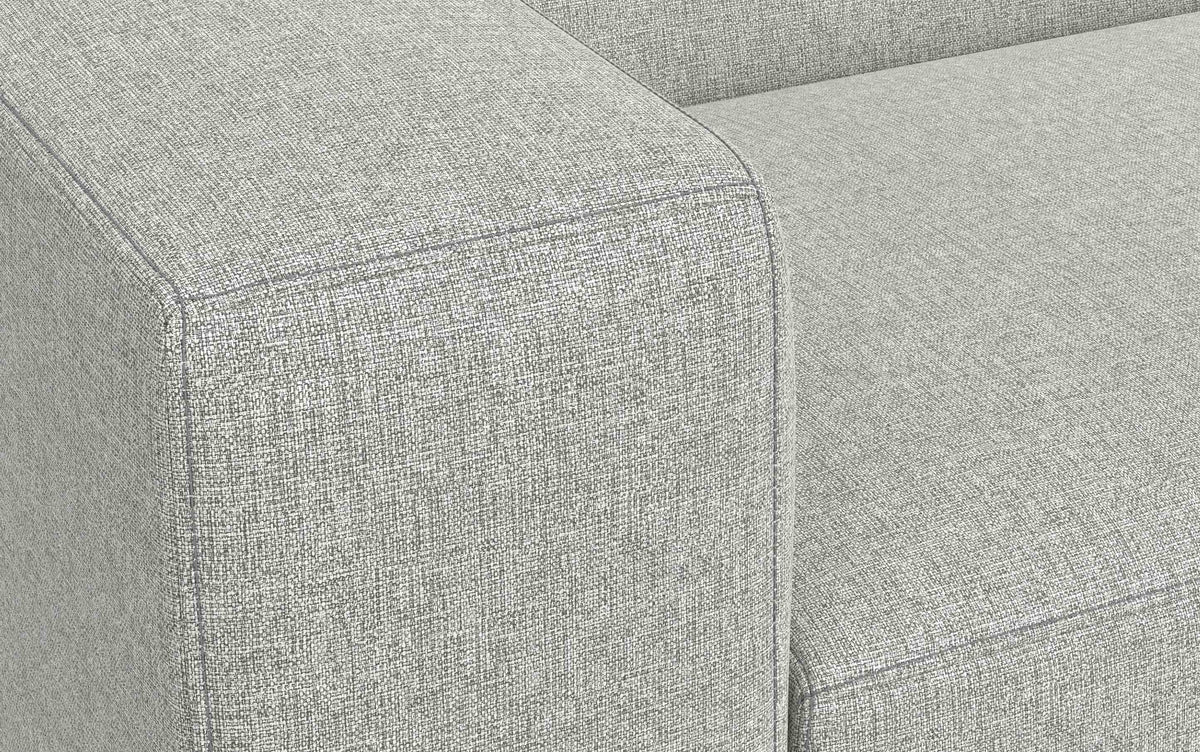 Pale Grey Performance Fabric | Rex U-Shaped Sectional in Performance Fabric