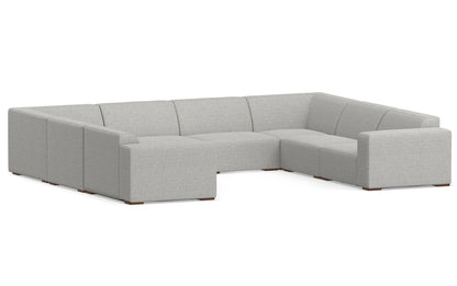 Pale Grey Performance Fabric | Rex U-Shaped Sectional in Performance Fabric