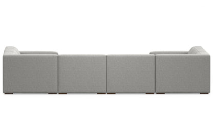 Pale Grey Performance Fabric | Rex U-Shaped Sectional in Performance Fabric