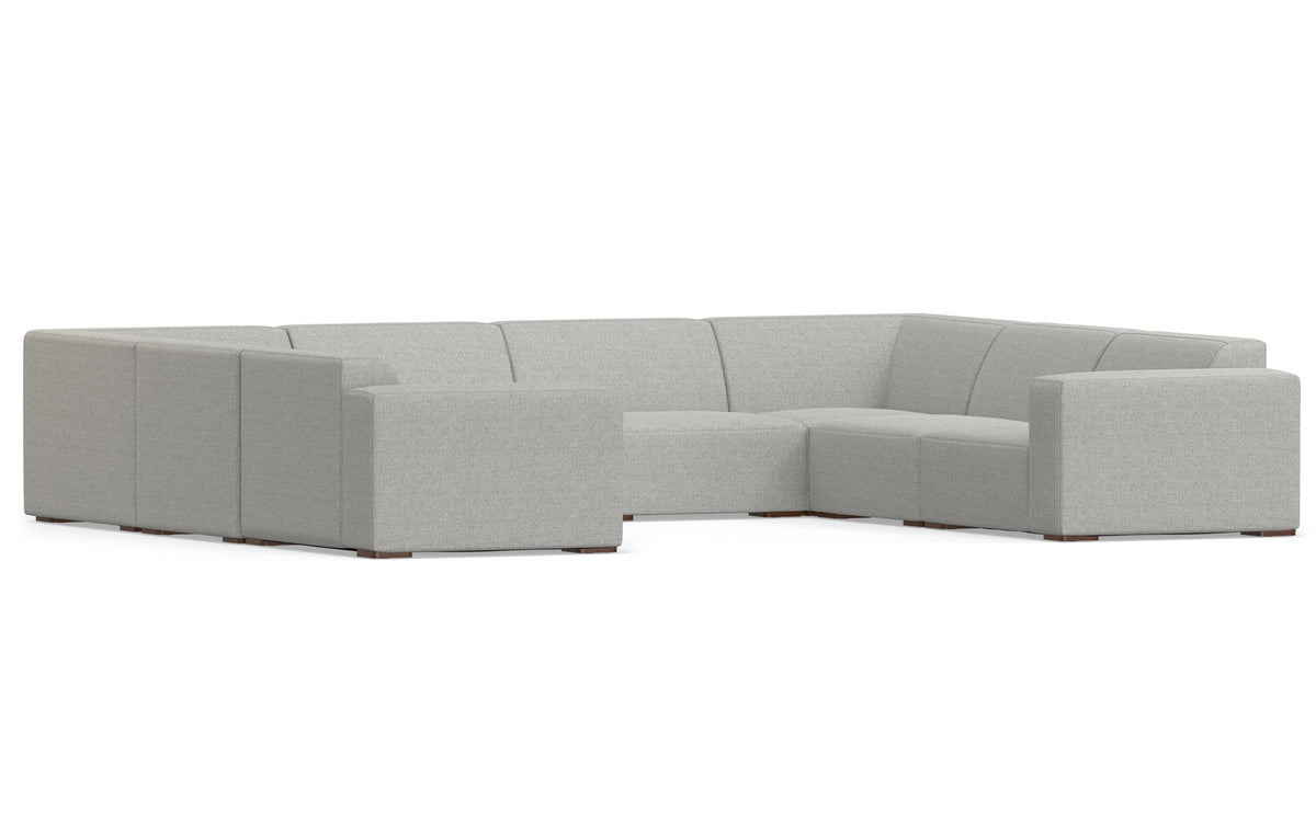 Pale Grey Performance Fabric | Rex U-Shaped Sectional in Performance Fabric
