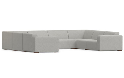 Pale Grey Performance Fabric | Rex U-Shaped Sectional in Performance Fabric