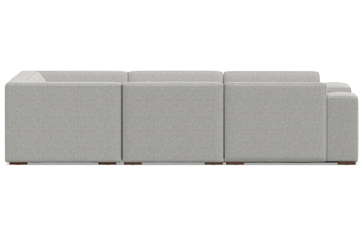 Pale Grey Performance Fabric | Rex U-Shaped Sectional in Performance Fabric