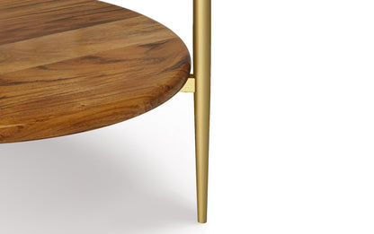 White Marble/Natural/Antique Brass | Wagner Coffee Table