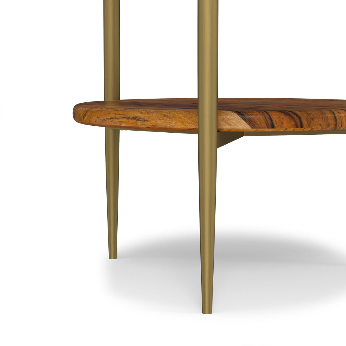 Wagner Round Marble & Wood Side Table