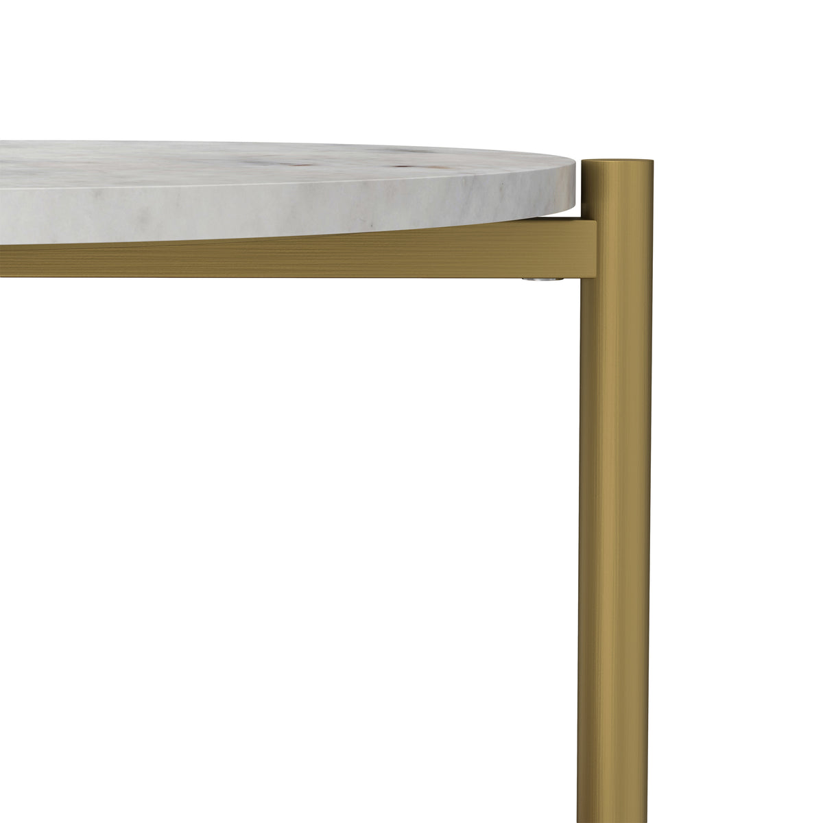 Wagner Round Marble & Wood Side Table