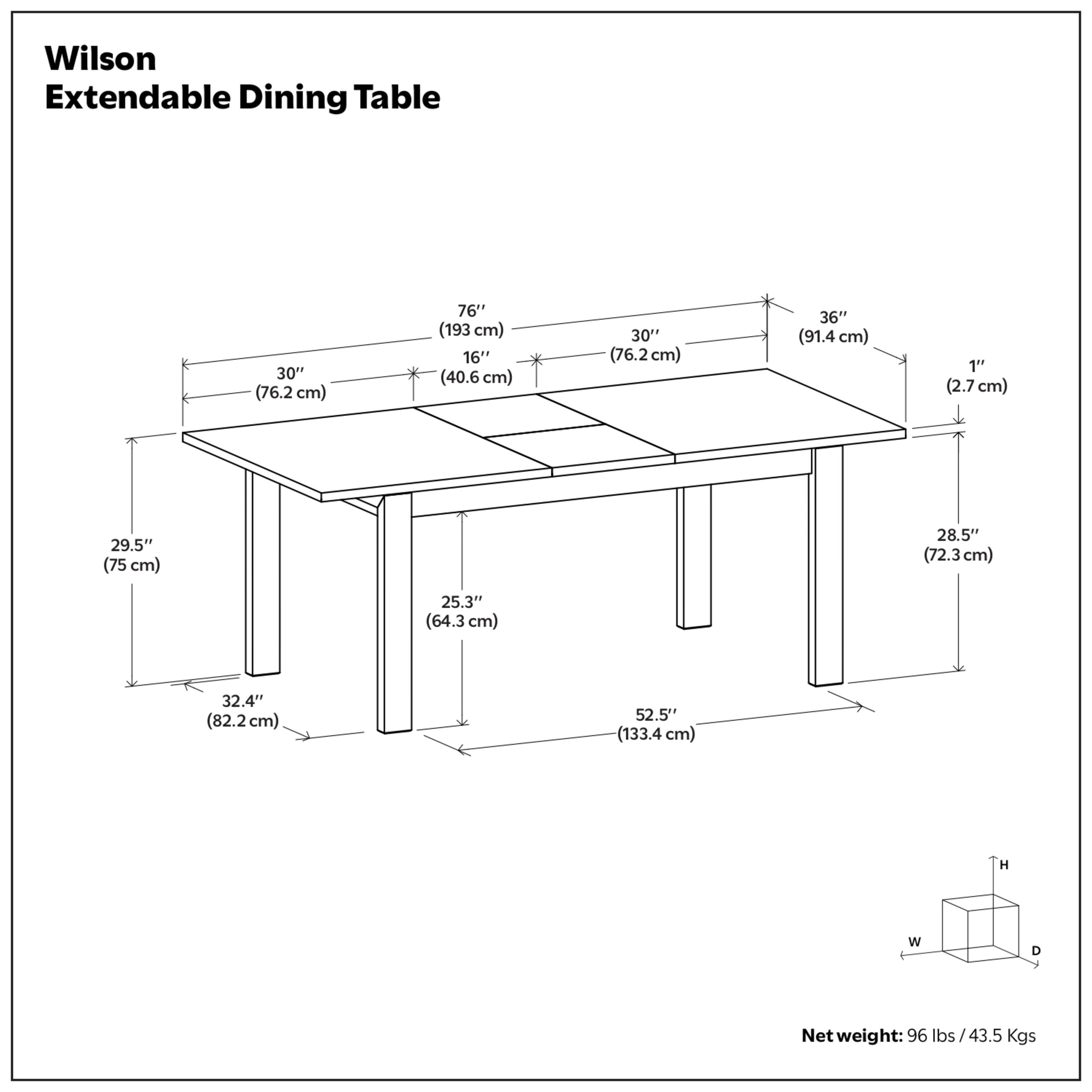 Oak Oak | Wilson Extendable Dining Table