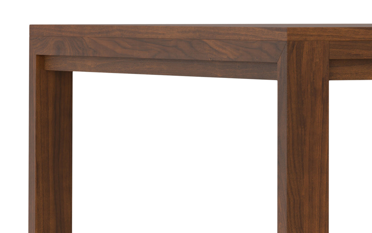 Charcoal Grey/Walnut Linen Style Fabric | Lowell / Wilson 5 Pc Dining Set