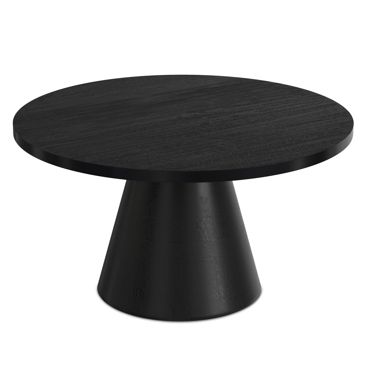 Black | Winnie Round Coffee Table in Acacia