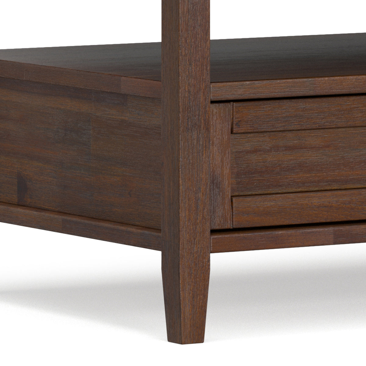Distressed Charcoal Brown | Warm Shaker Coffee Table