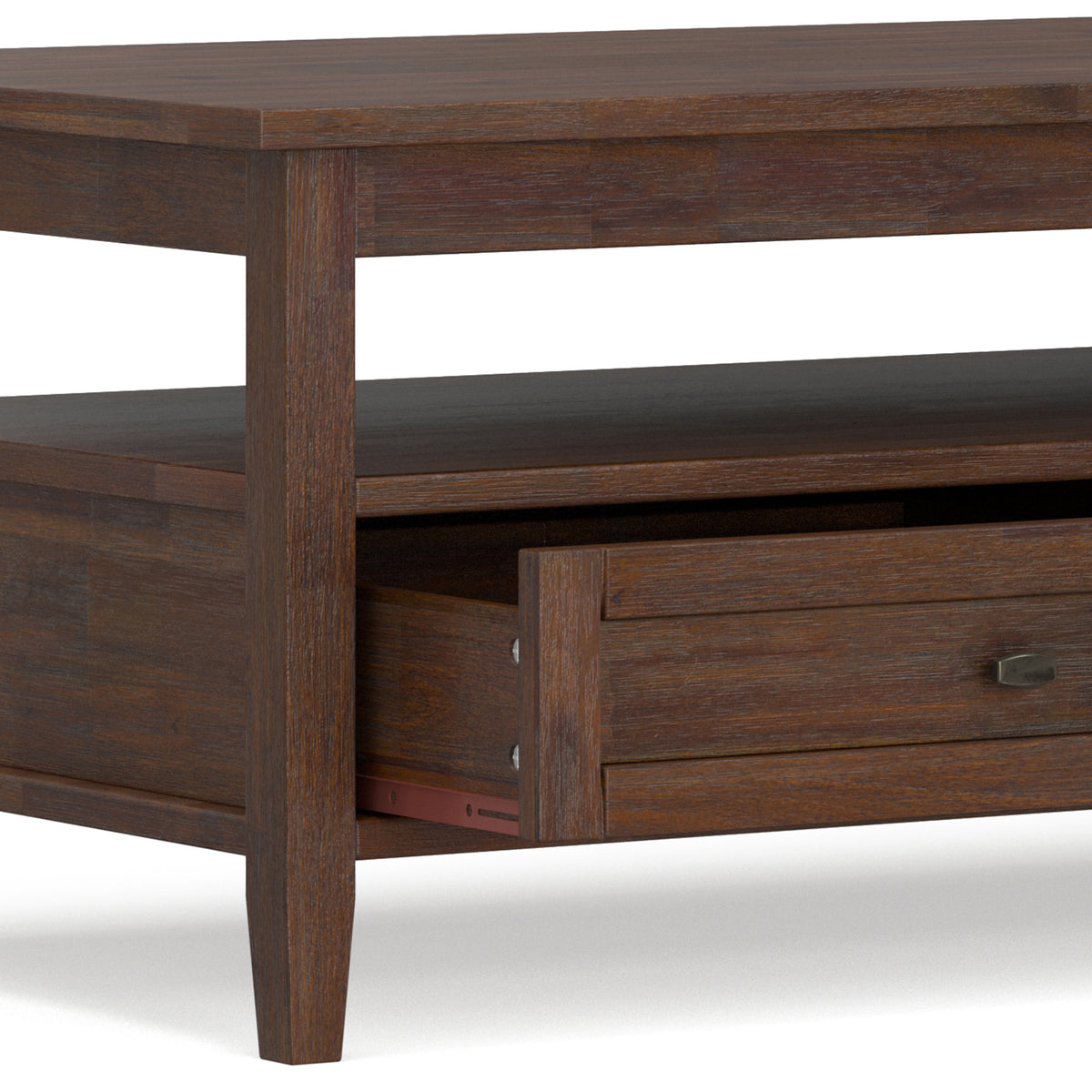 Distressed Charcoal Brown | Warm Shaker Coffee Table
