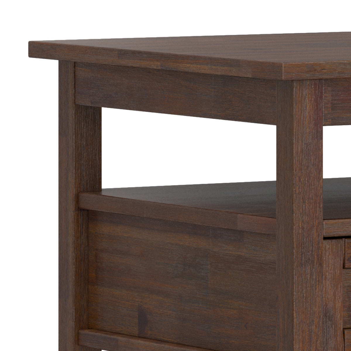 Distressed Charcoal Brown | Warm Shaker Coffee Table