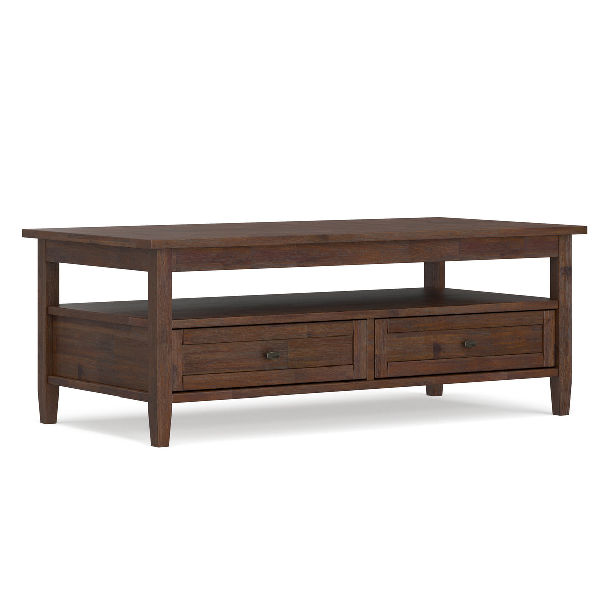 Distressed Charcoal Brown | Warm Shaker Coffee Table