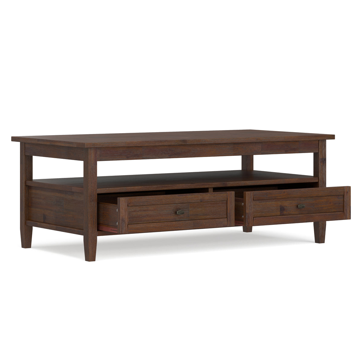 Distressed Charcoal Brown | Warm Shaker Coffee Table