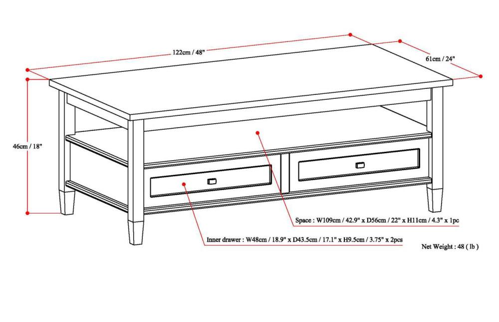 White | Warm Shaker Coffee Table