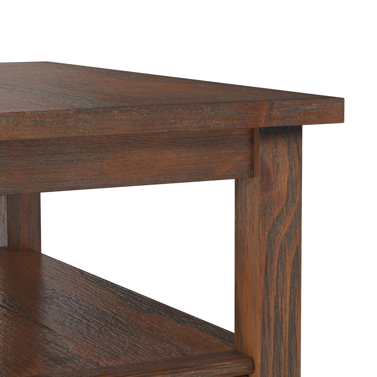 Distressed Charcoal Brown | Warm Shaker Narrow End Table