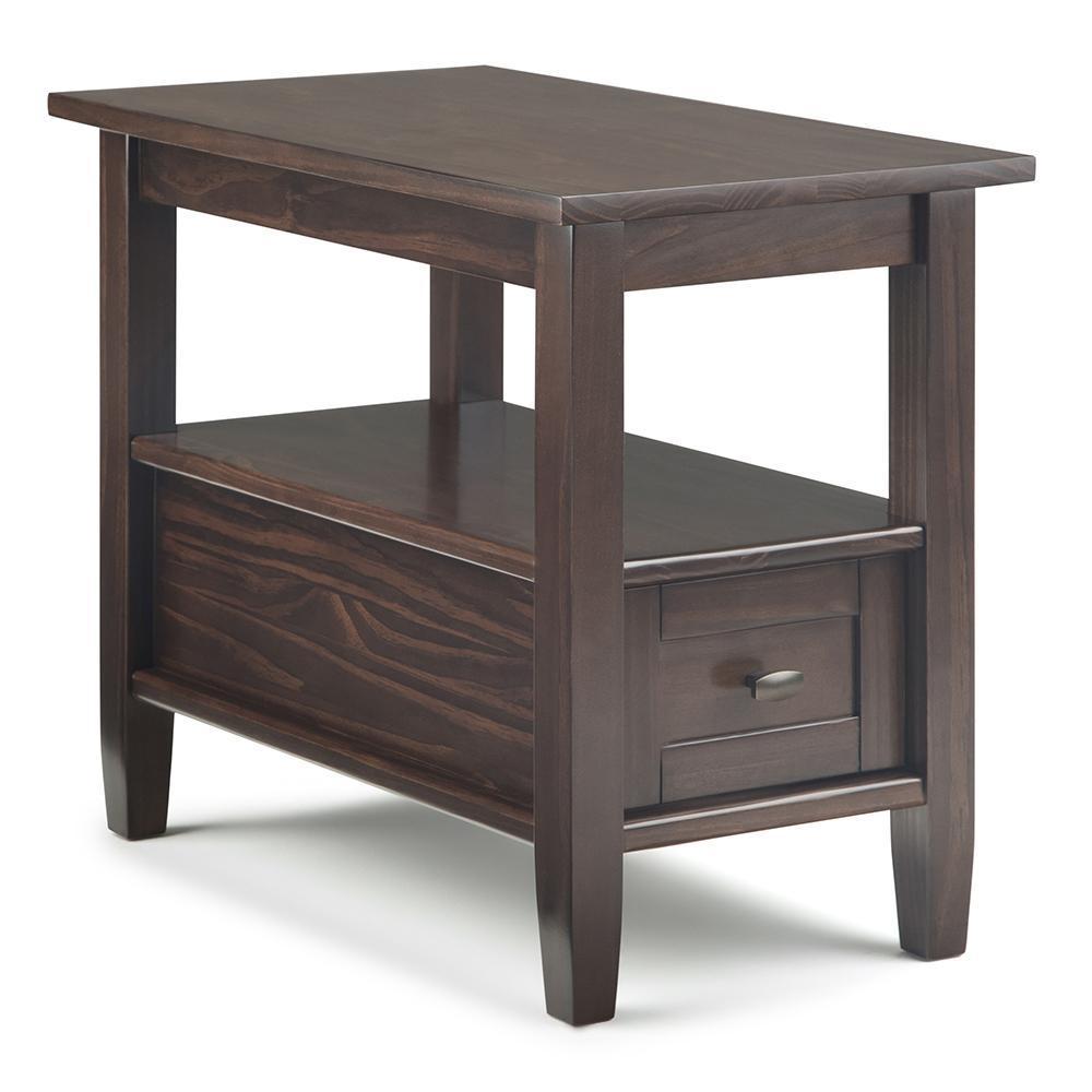 Brunette Brown | Warm Shaker Narrow Side Table