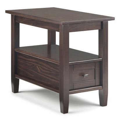 Brunette Brown | Warm Shaker Narrow Side Table