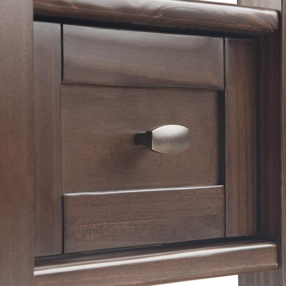 Brunette Brown | Warm Shaker Narrow Side Table