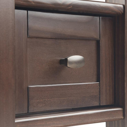 Brunette Brown | Warm Shaker Narrow Side Table