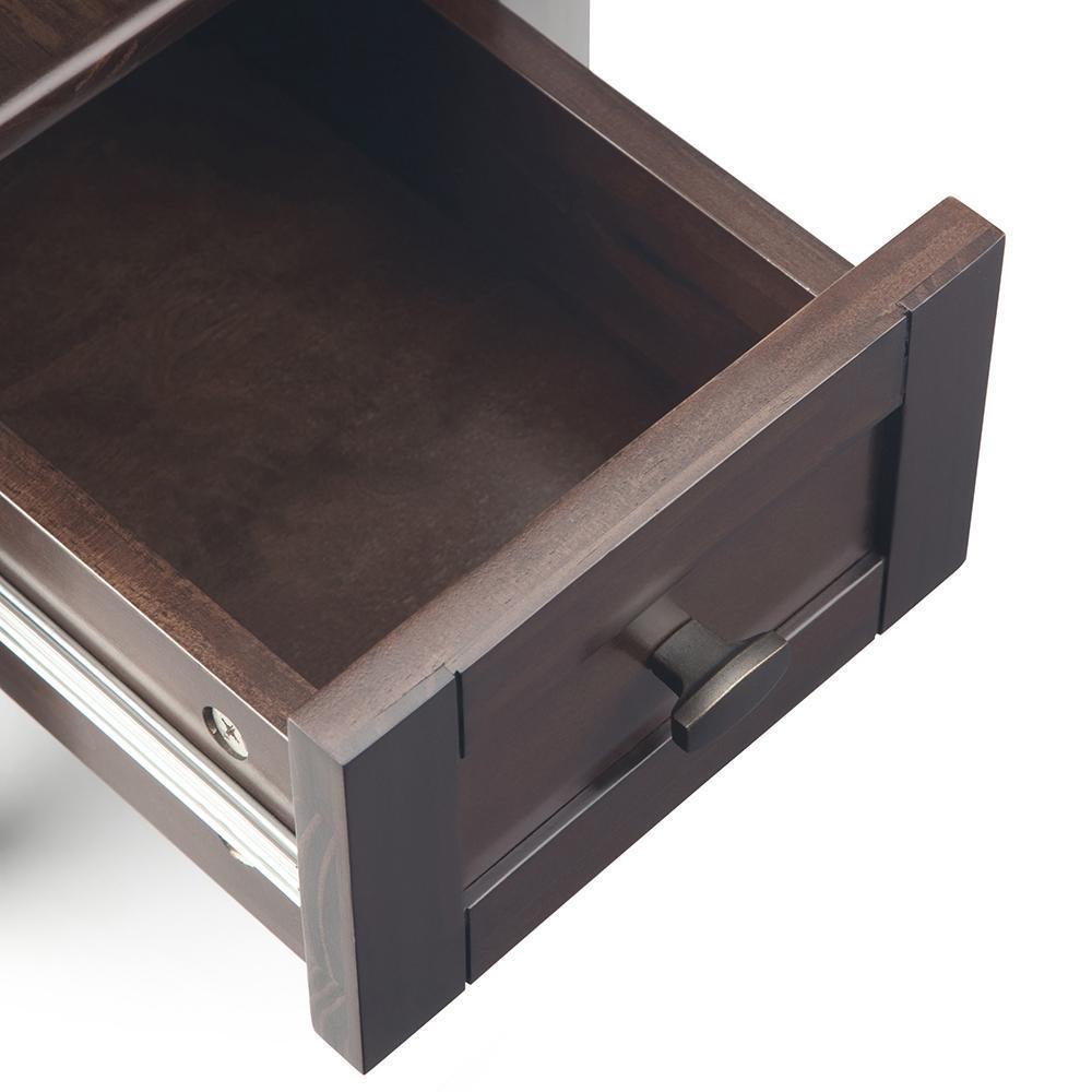 Brunette Brown | Warm Shaker Narrow Side Table