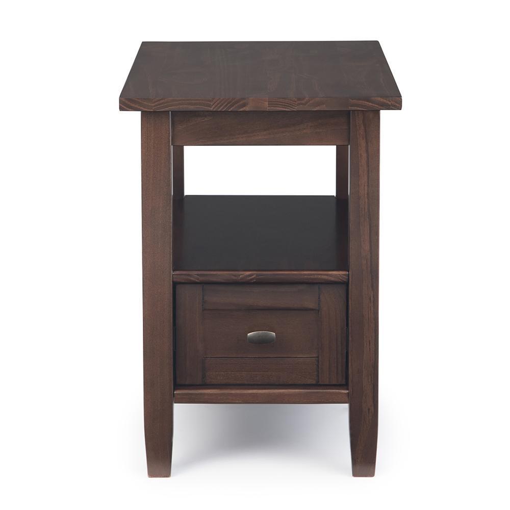 Brunette Brown | Warm Shaker Narrow Side Table