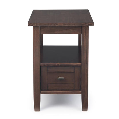 Brunette Brown | Warm Shaker Narrow Side Table