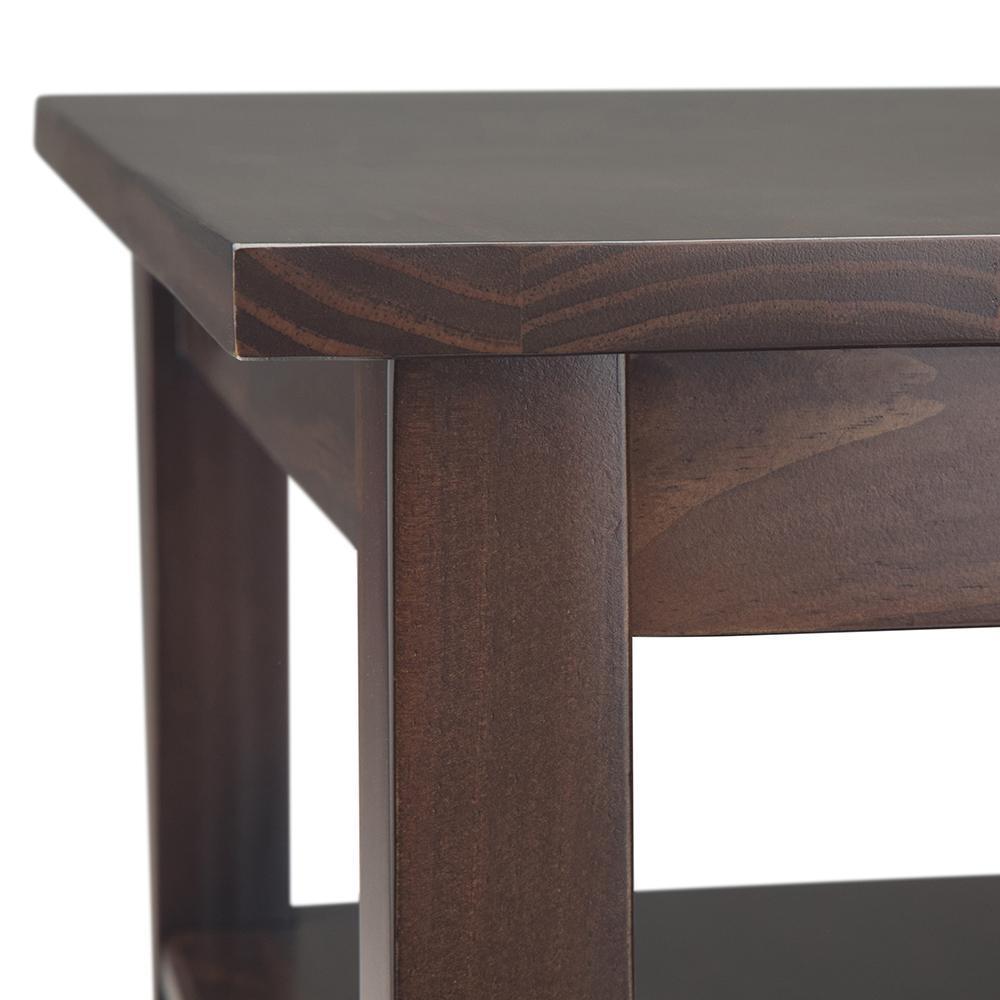 Brunette Brown | Warm Shaker Narrow Side Table
