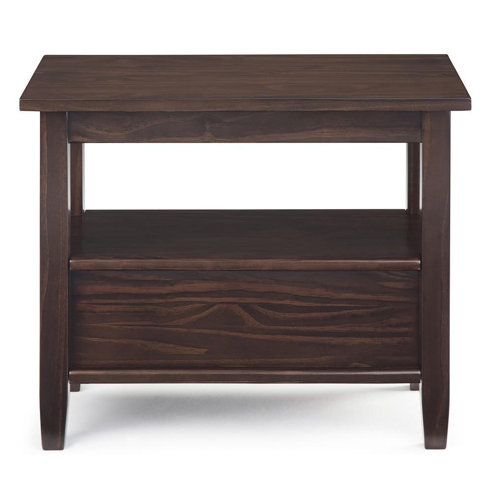 Brunette Brown | Warm Shaker Narrow Side Table