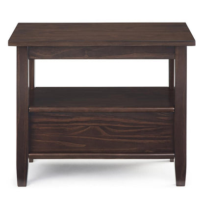 Brunette Brown | Warm Shaker Narrow Side Table