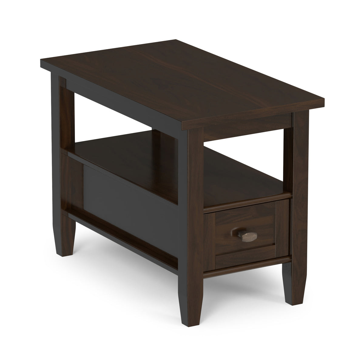 Brunette Brown | Warm Shaker Narrow End Table