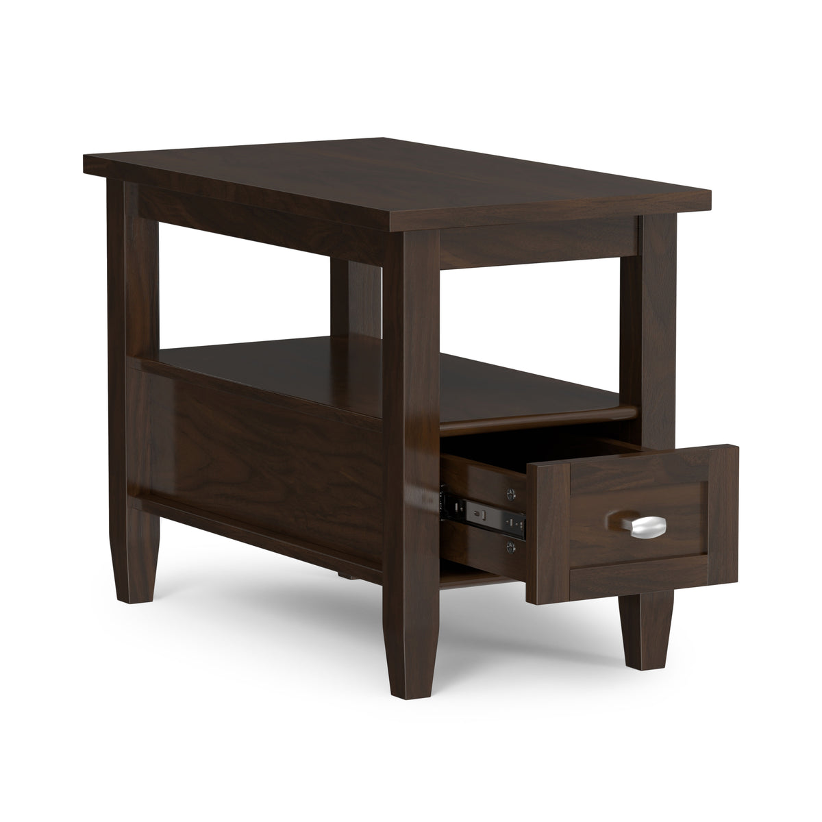 Brunette Brown | Warm Shaker Narrow End Table
