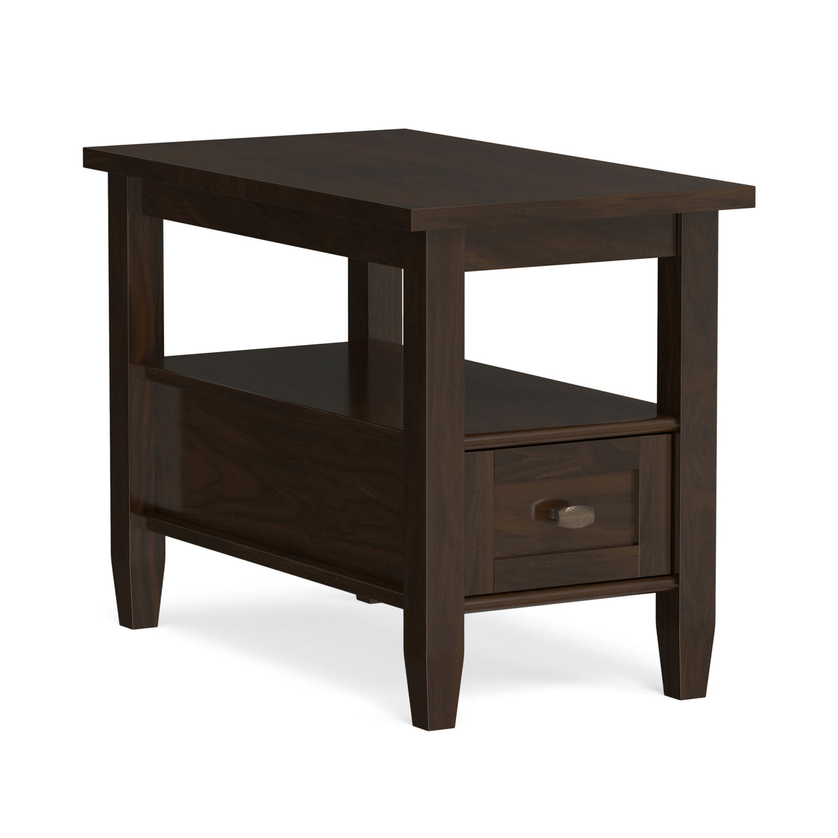 Brunette Brown | Warm Shaker Narrow End Table