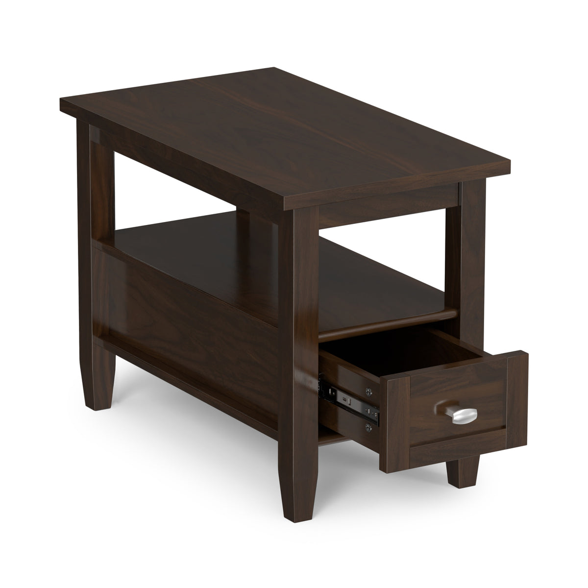 Brunette Brown | Warm Shaker Narrow End Table