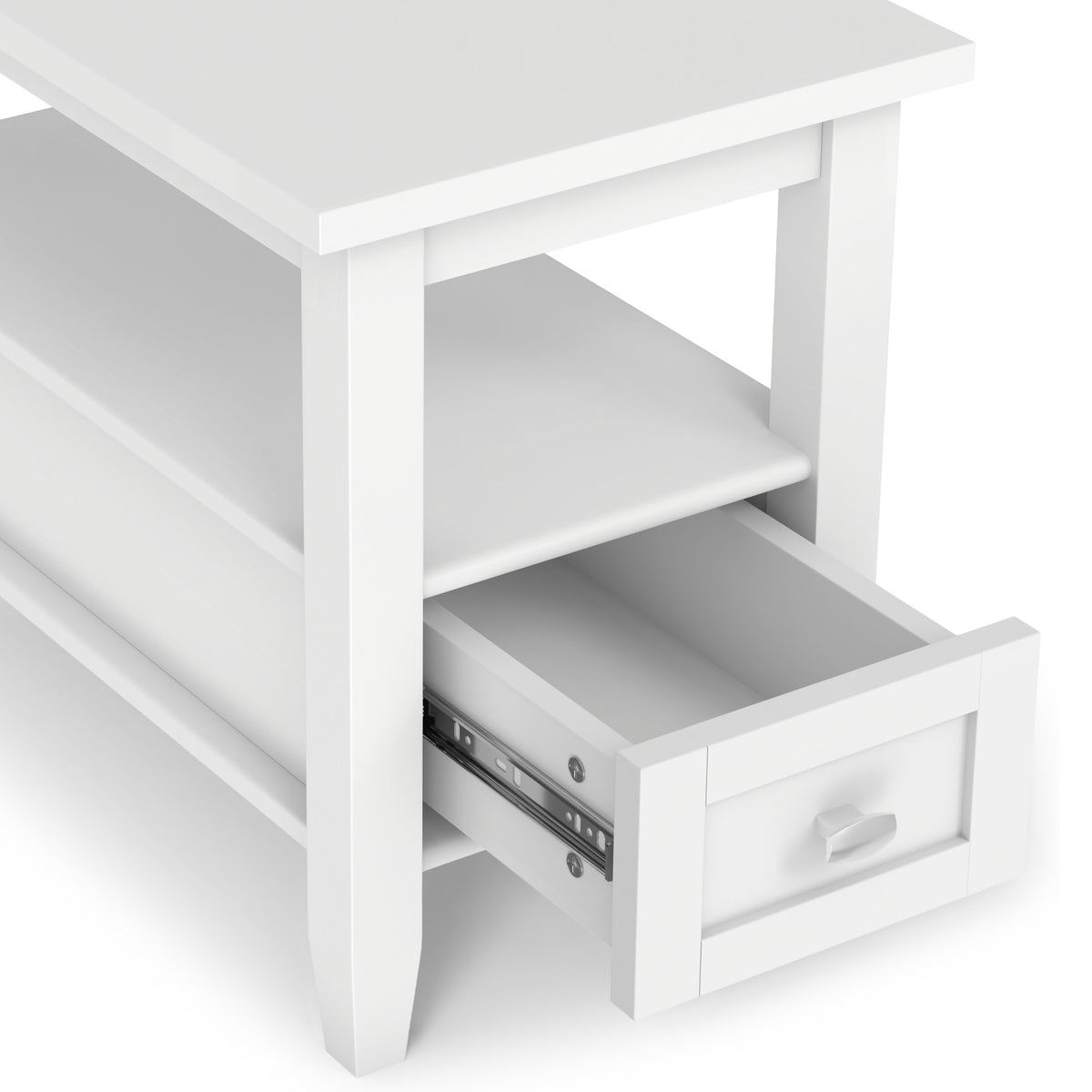 White | Warm Shaker Narrow End Table