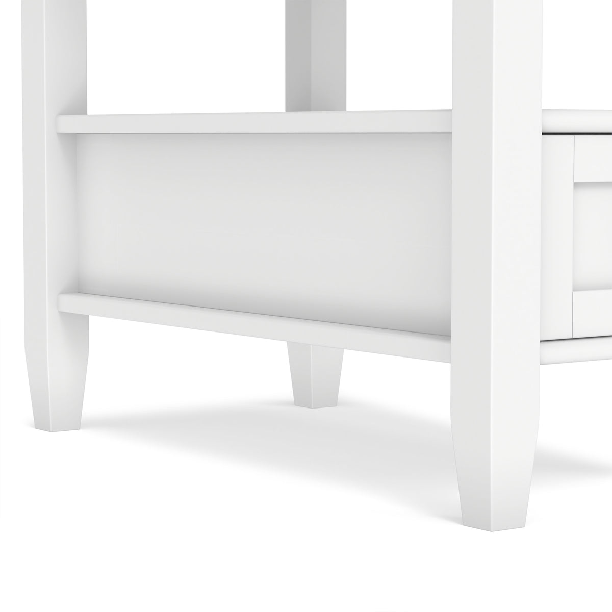 White | Warm Shaker Narrow End Table