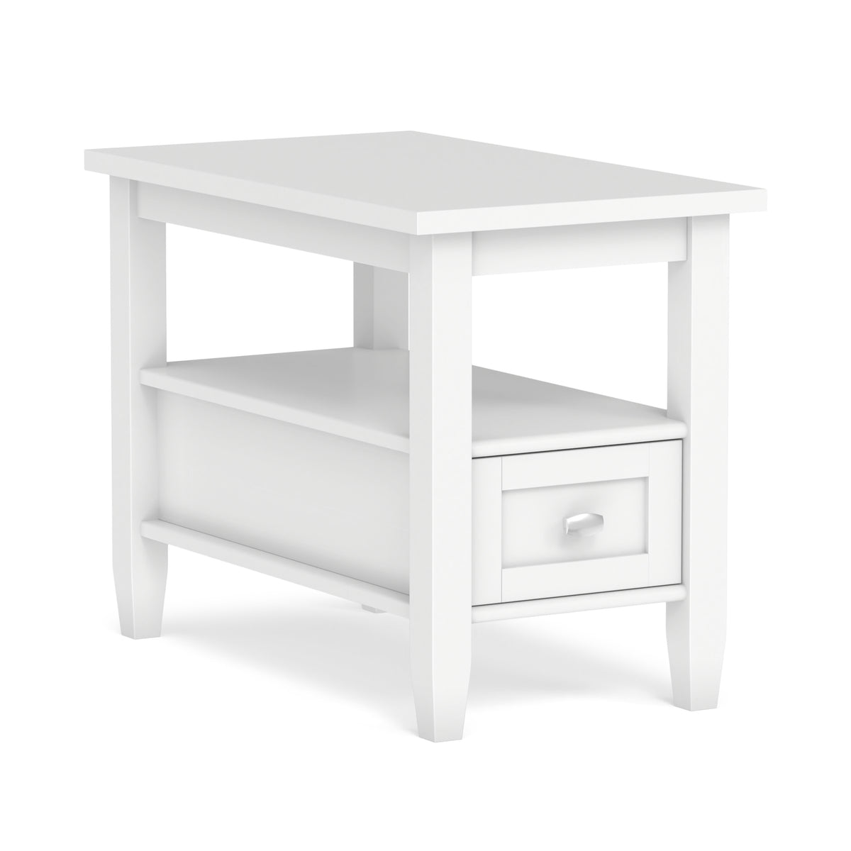 White | Warm Shaker Narrow End Table