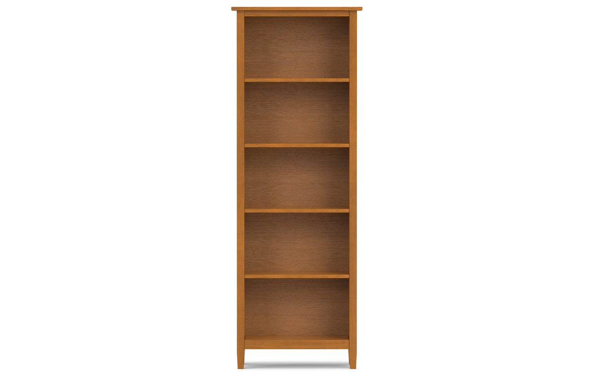 Light Golden Brown | Warm Shaker 5 Shelf Bookcase