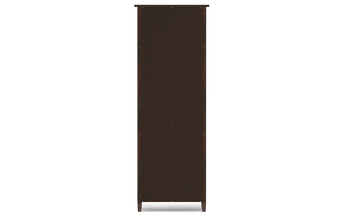 Brunette Brown | Warm Shaker 5 Shelf Bookcase