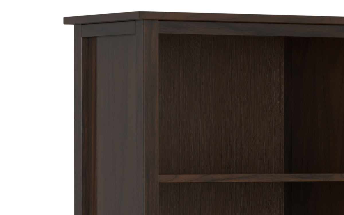 Brunette Brown | Warm Shaker 5 Shelf Bookcase