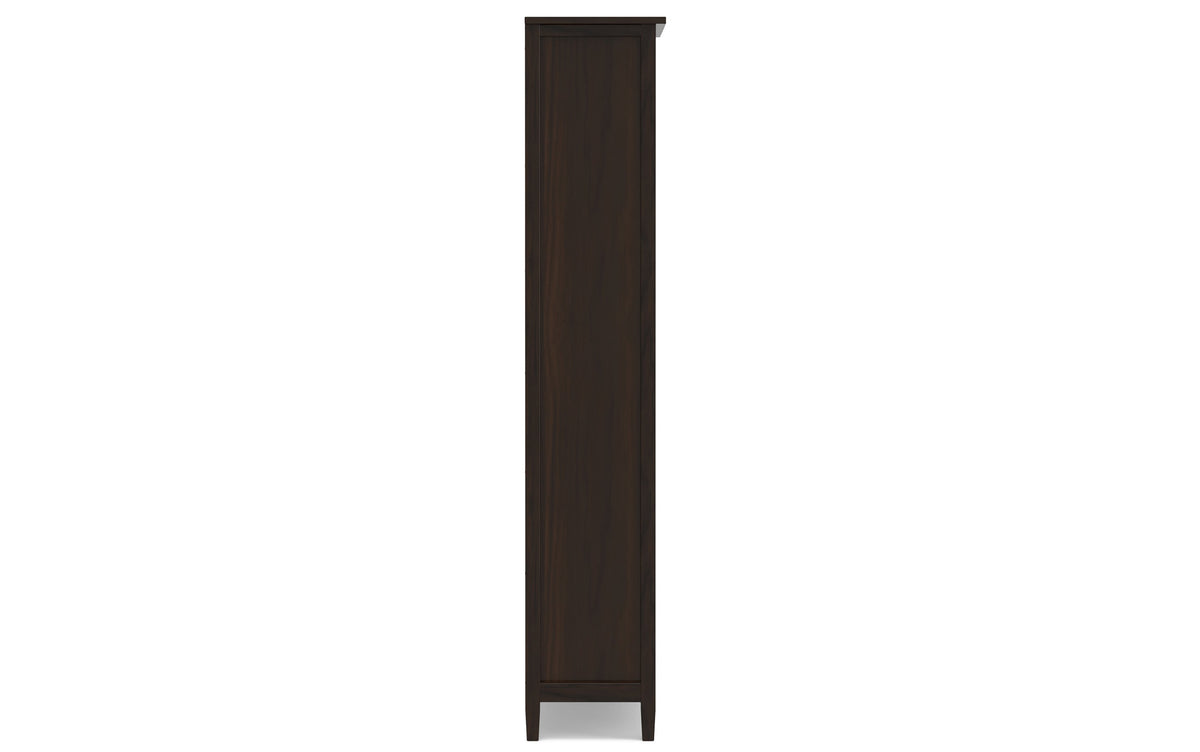 Brunette Brown | Warm Shaker 5 Shelf Bookcase