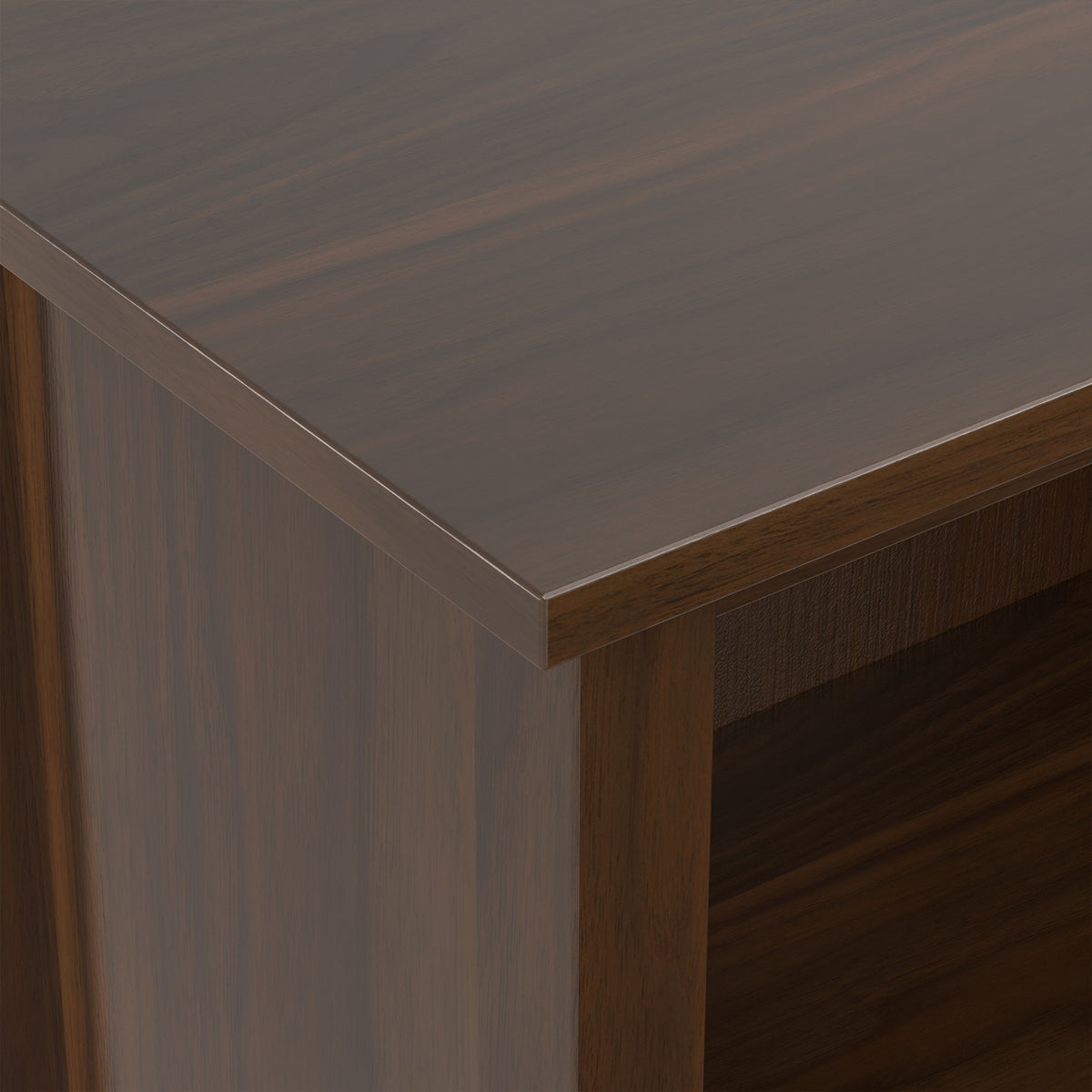 Brunette Brown | Warm Shaker 5 Shelf Bookcase