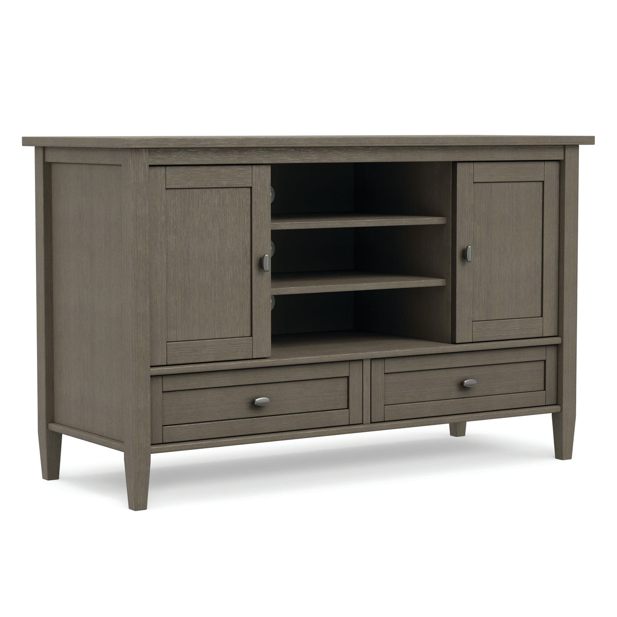 Distressed Grey | Warm Shaker TV Media Stand