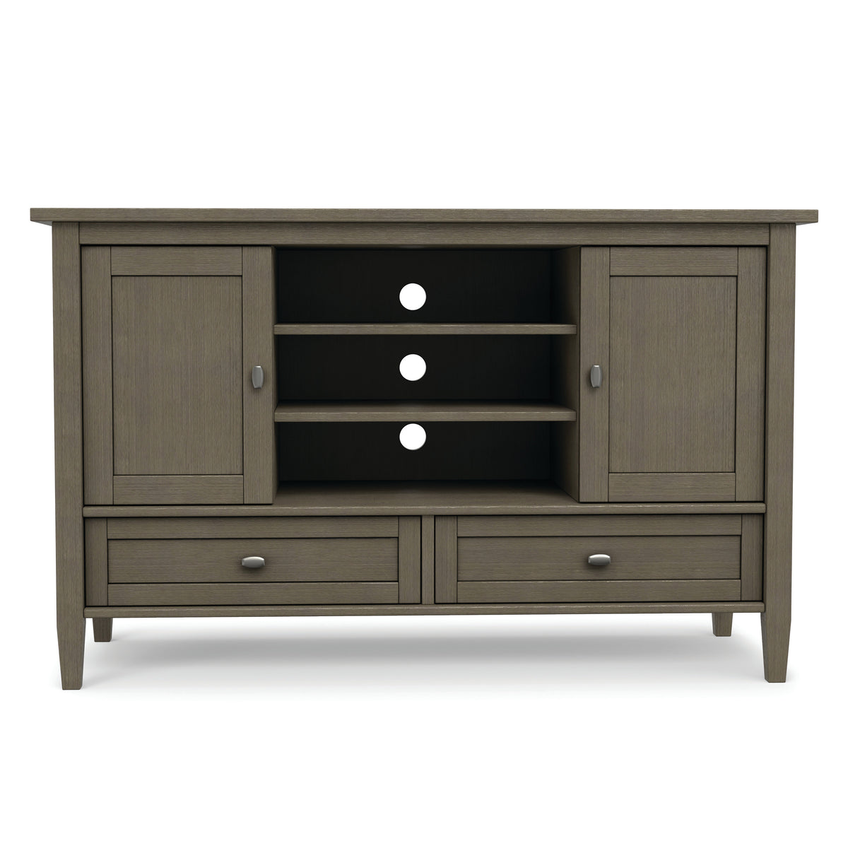 Farmhouse Grey | Warm Shaker TV Media Stand